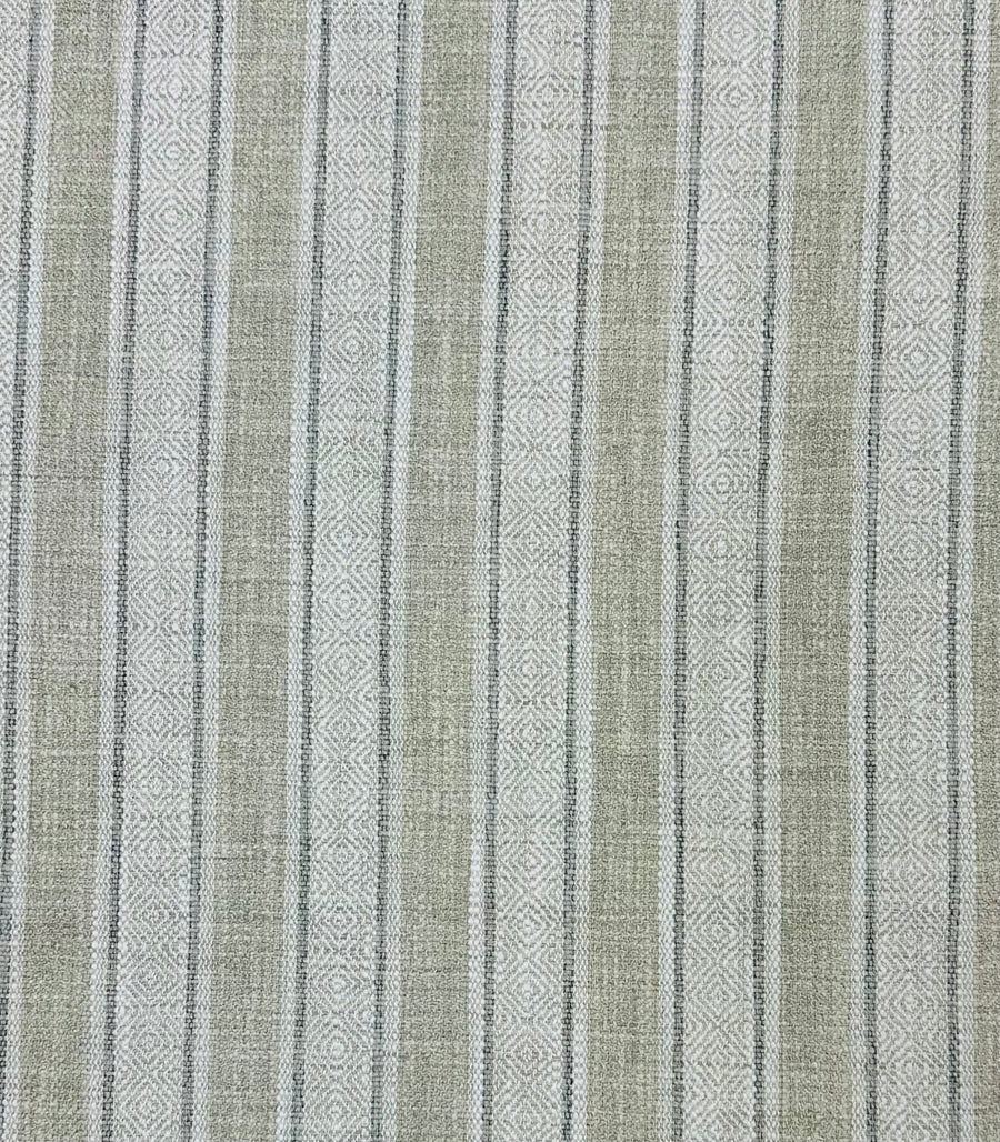 striped, geometric, green, natural, drapery, upholstery fabric by the yard