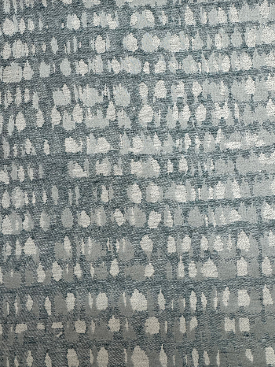 blue, jacquard, dotted, deer, drapery, fabric by the yard