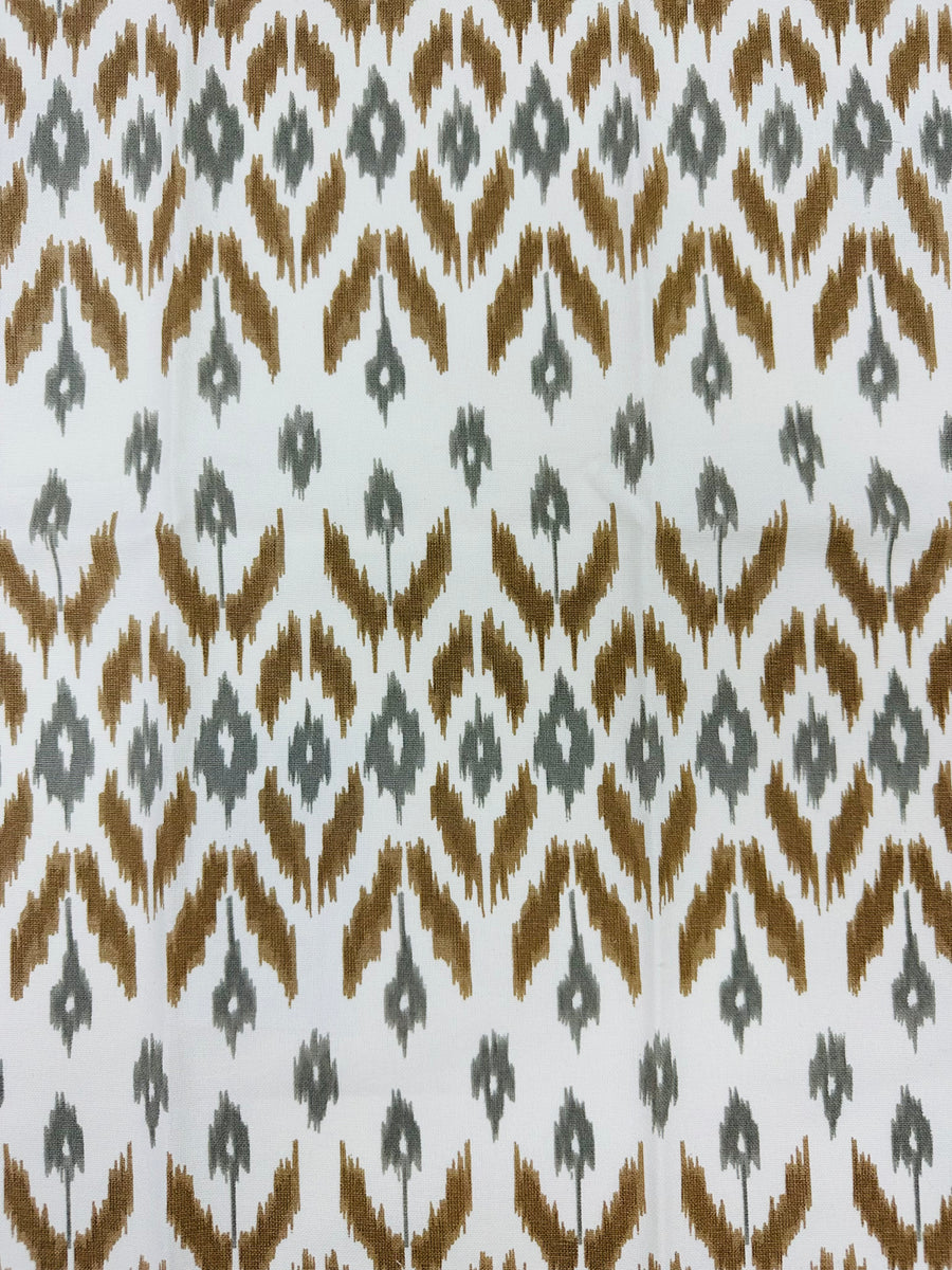 brown, grey, ivory, chocolate, geometric, abstract, drapery and upholstery fabric by the yard