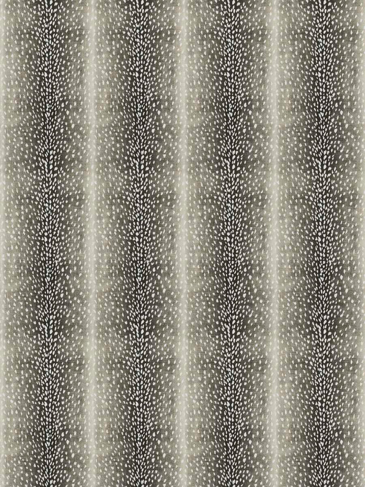 brown, grey, ivory, deer, animal print, linen, drapery, bedding fabric