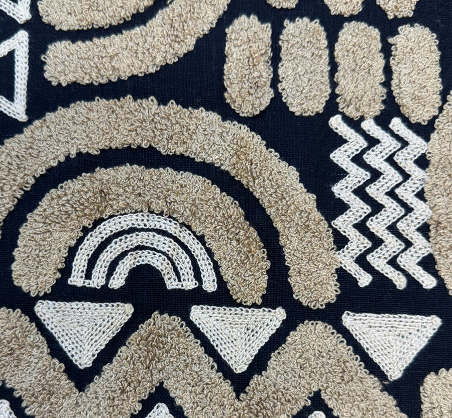 Textile with geometric pattern