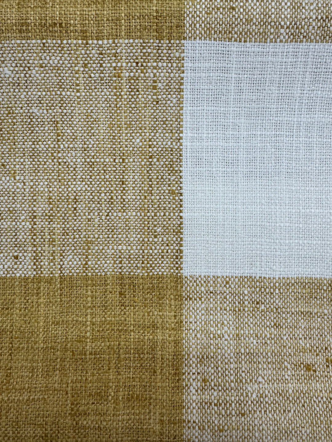 check please dandelion, yellow, gingham fabric