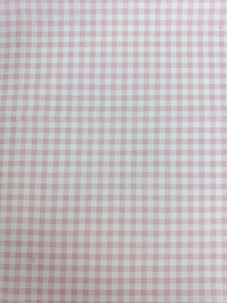 Pink, White, Checkered, Gingham, Cotton, Drapery, Upholstery, Bedding, Printed Fabric By the Yard