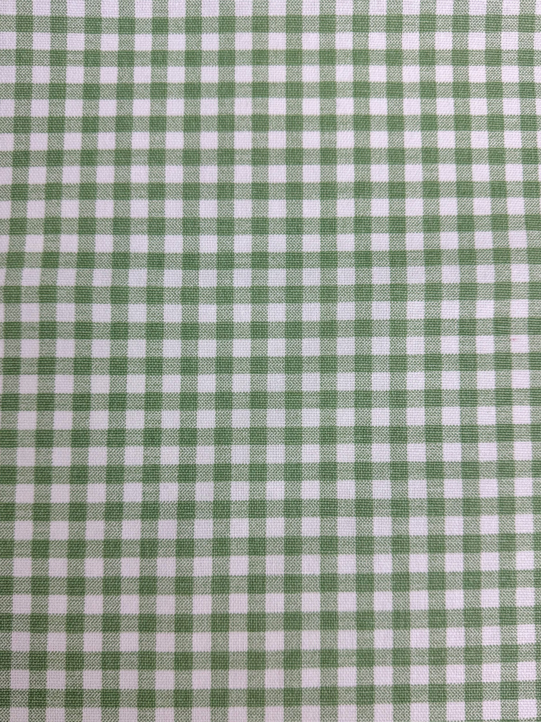 Green, Sage, White, Checkered, Gingham, Cotton, Drapery, Upholstery, Bedding, Printed Fabric By the Yard