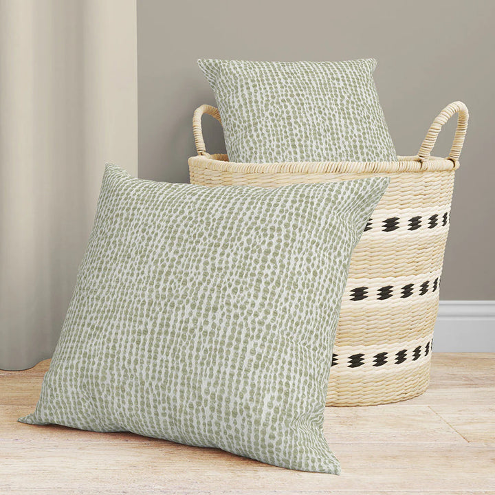 pillows in geometric fabric by the yard
