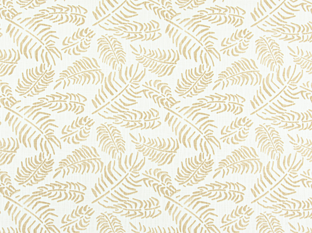 Pattern of gold leaves on a white background