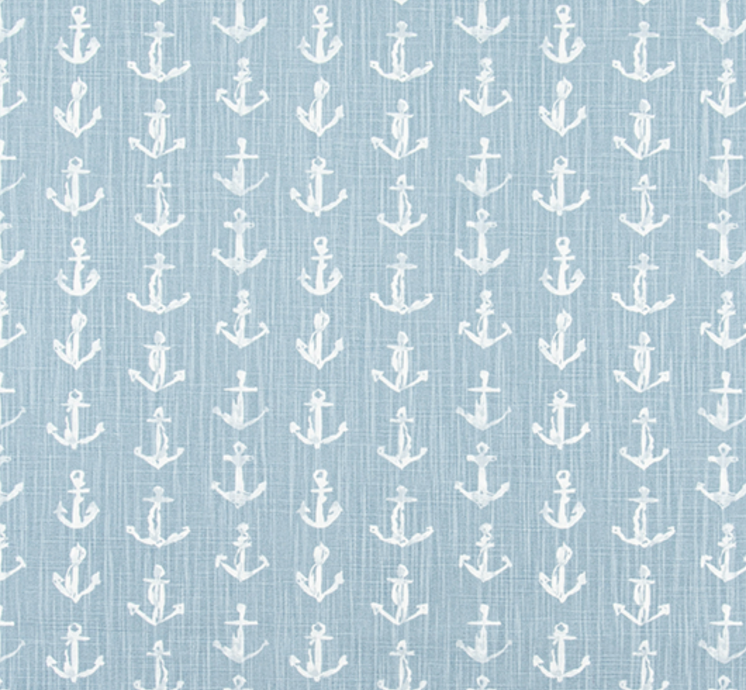 blue background with white anchor pattern