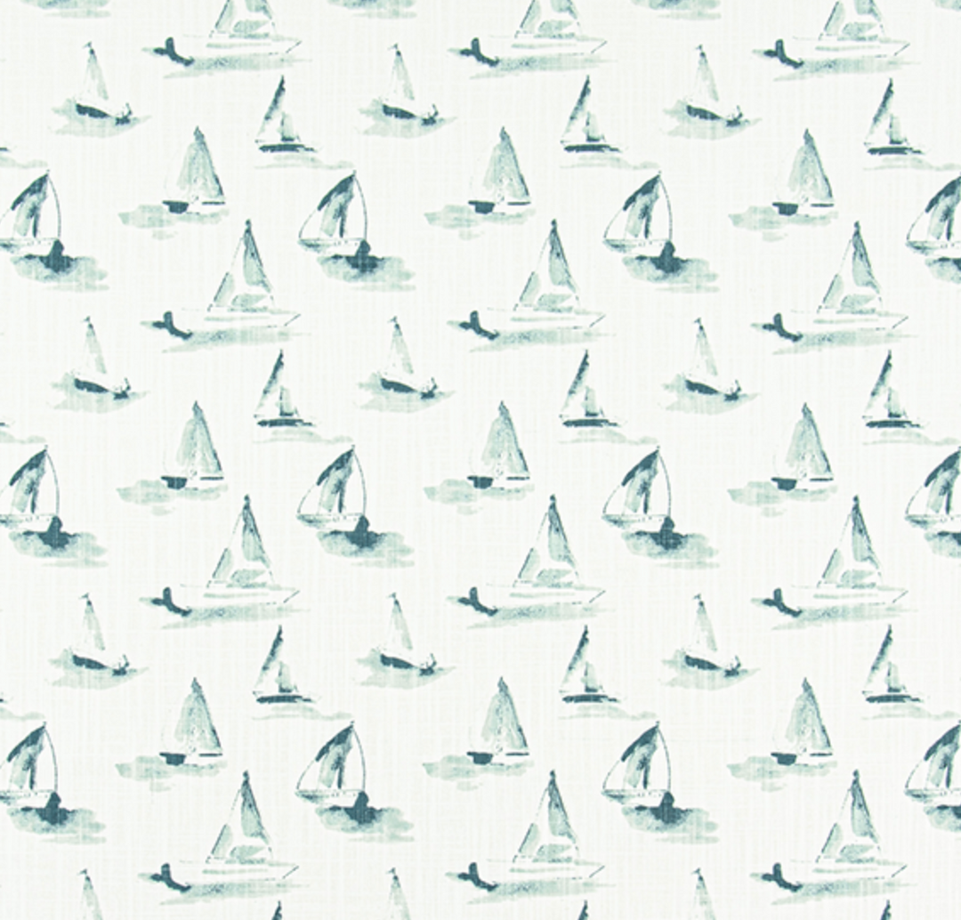 blue sailboats on a white background