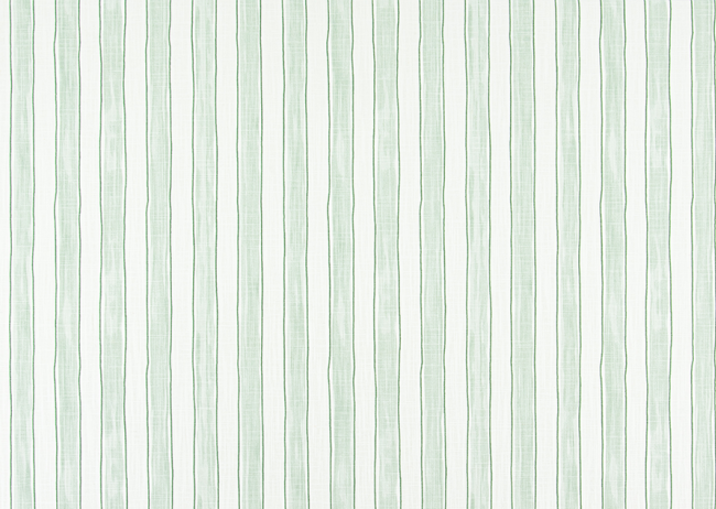 Fabric with light green vertical stripes
