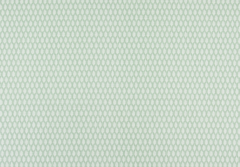 green and white floral fabric