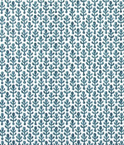 Teal leaf pattern on a white background