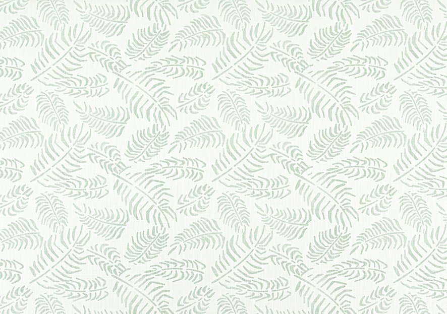 Textured fabric pattern with wavy leafy lines on a light background