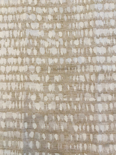 gold, ivory, deer like, jacquard, drapery fabric by the yard