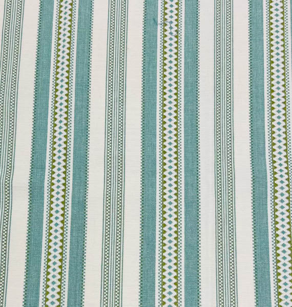 blue, green, geometric, pattern, striped, drapery and bedding fabric