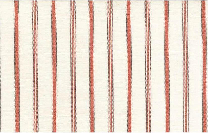 coral red and white striped fabric