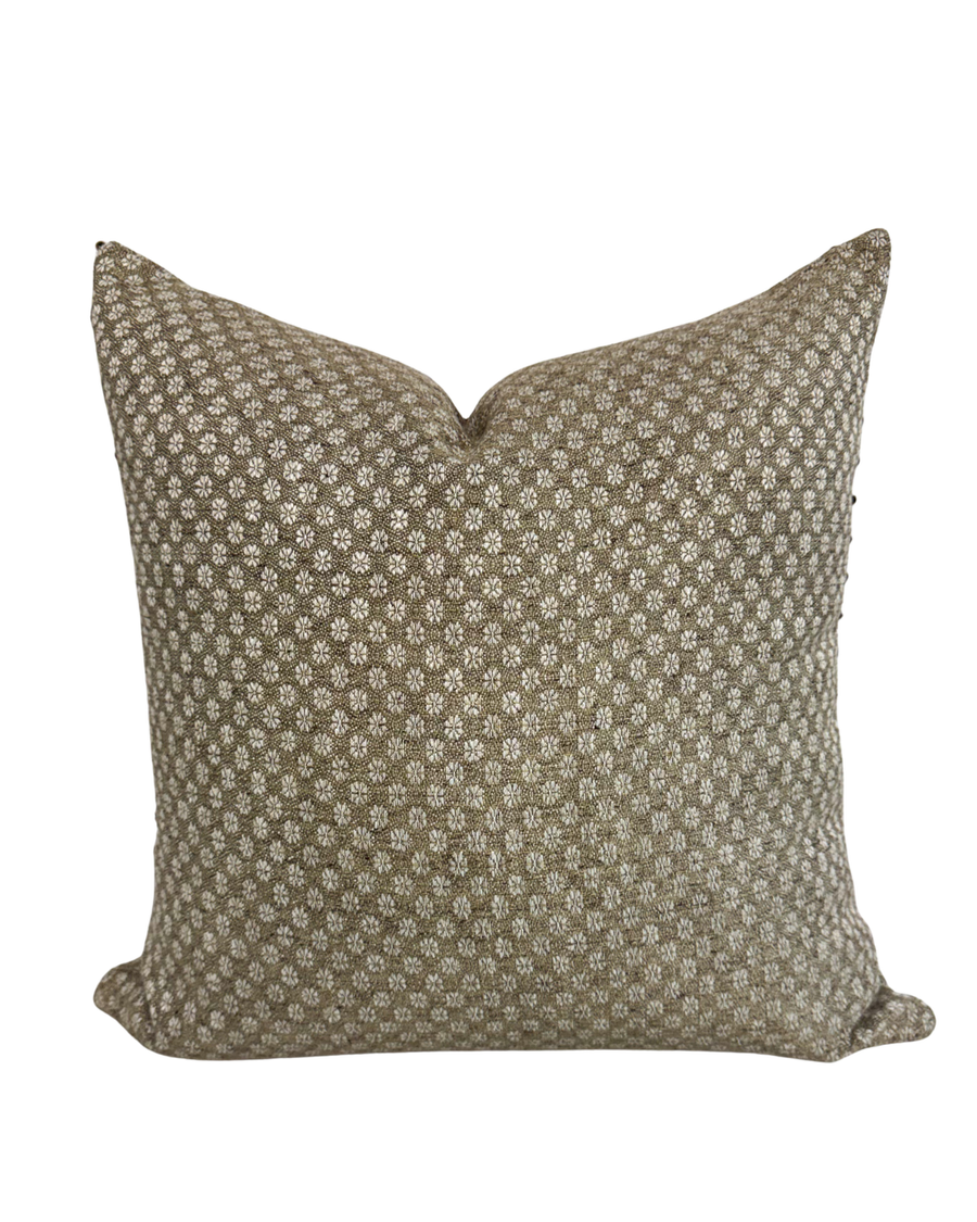 brown floral pillow