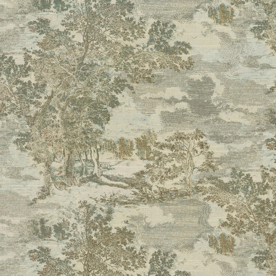 toile floral fabric 