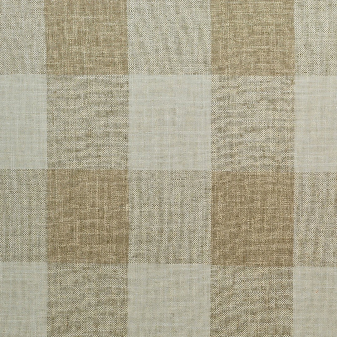 brown and ivory check fabric