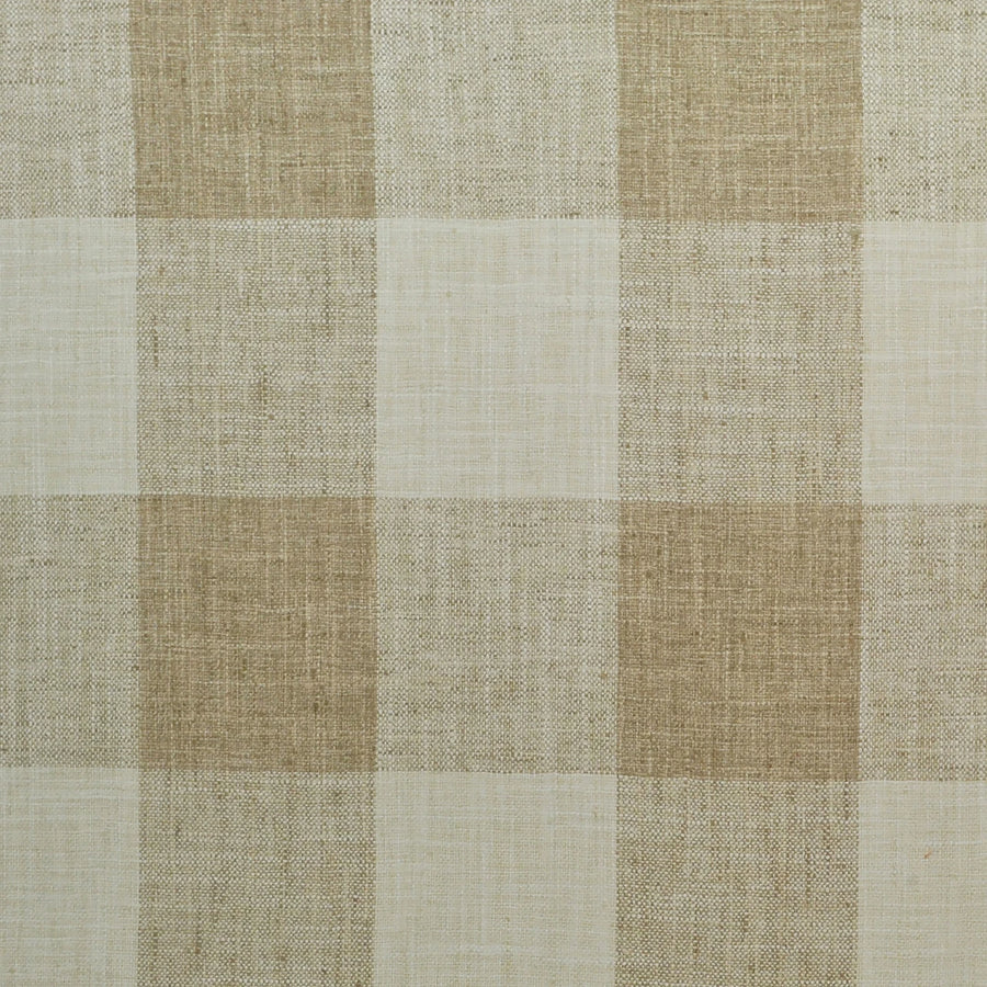 brown and ivory check fabric