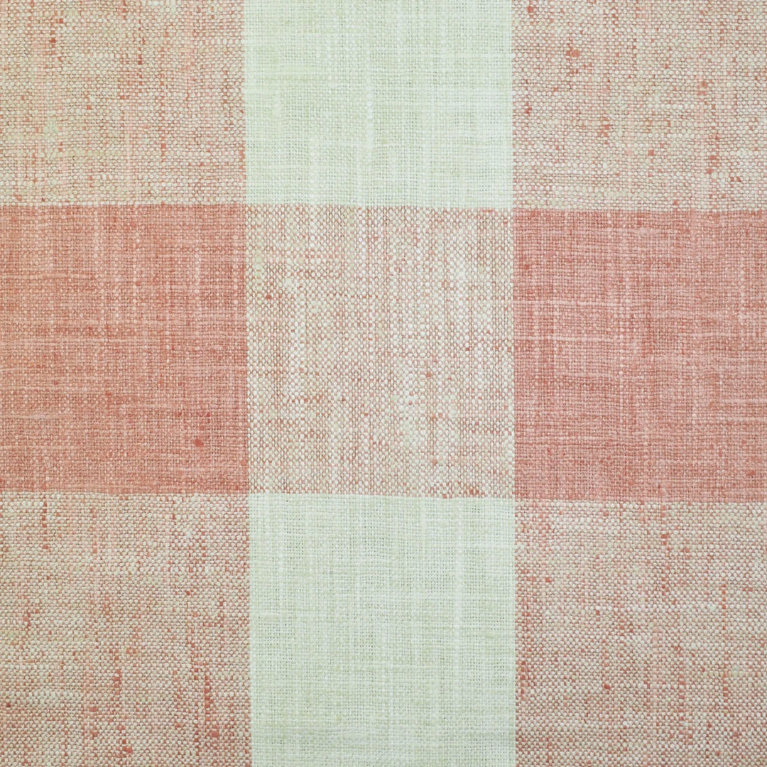 coral gingham checkered fabric