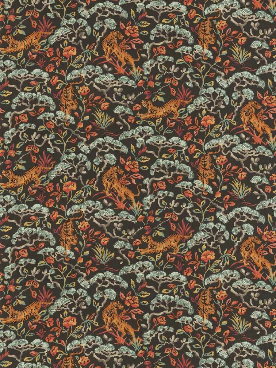 tiger, asian, floral, toile, drapery and bedding fabric