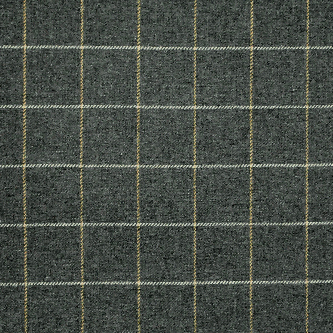 Dark gray fabric with a subtle check pattern