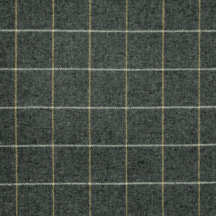 Dark gray fabric with a subtle check pattern