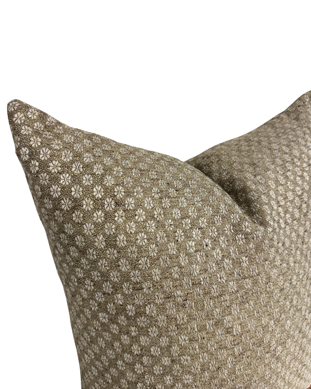brown floral pillow