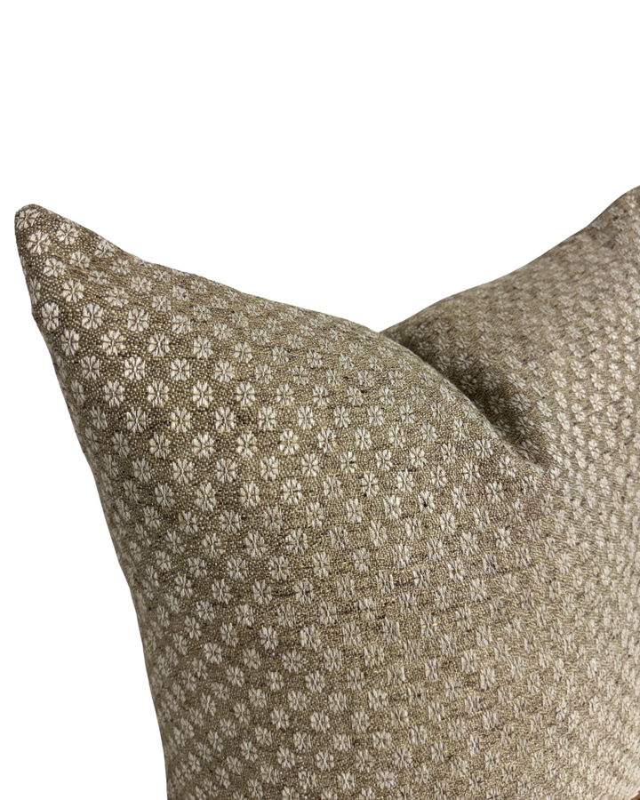 brown floral pillow