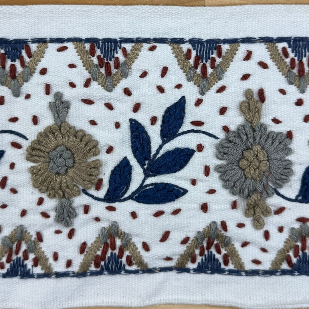 embroidered tape trim for curtains and home decor