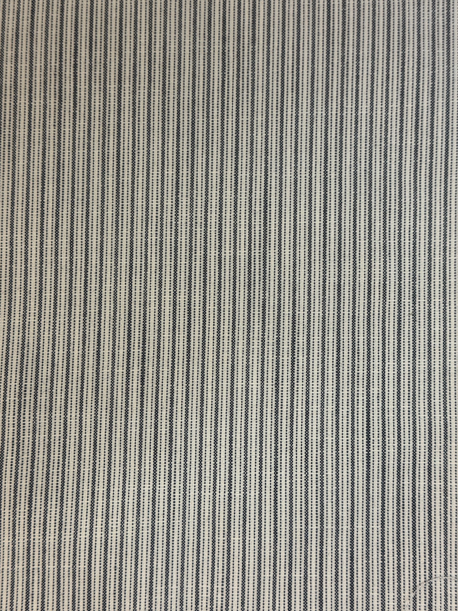 blue and white striped fabric