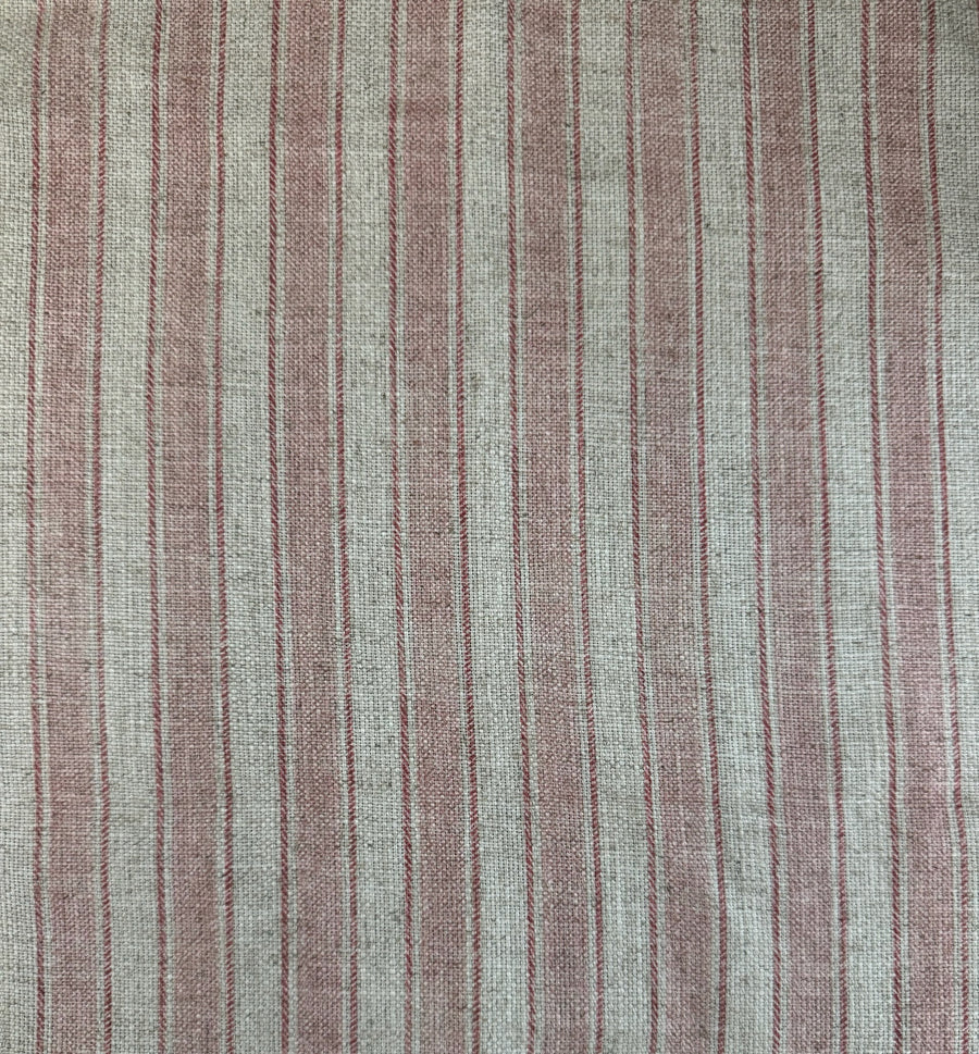 pink and taupe striped fabric
