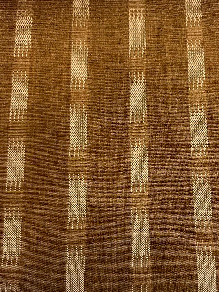 brown mocha rust striped fabric