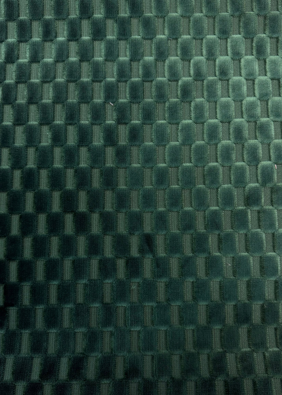 green geometric velvet fabric by the yard