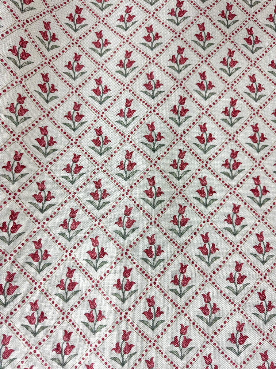 red floral fabric by the yard