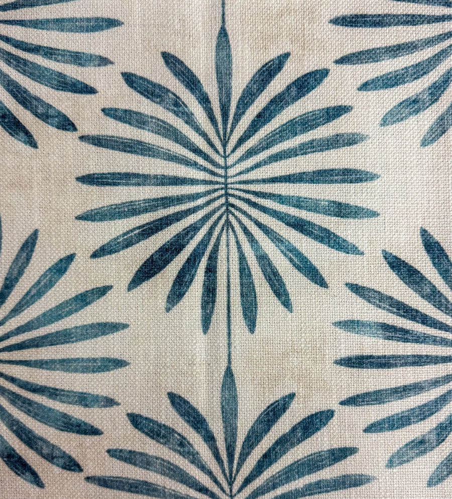 french blue floral fabric by the yard