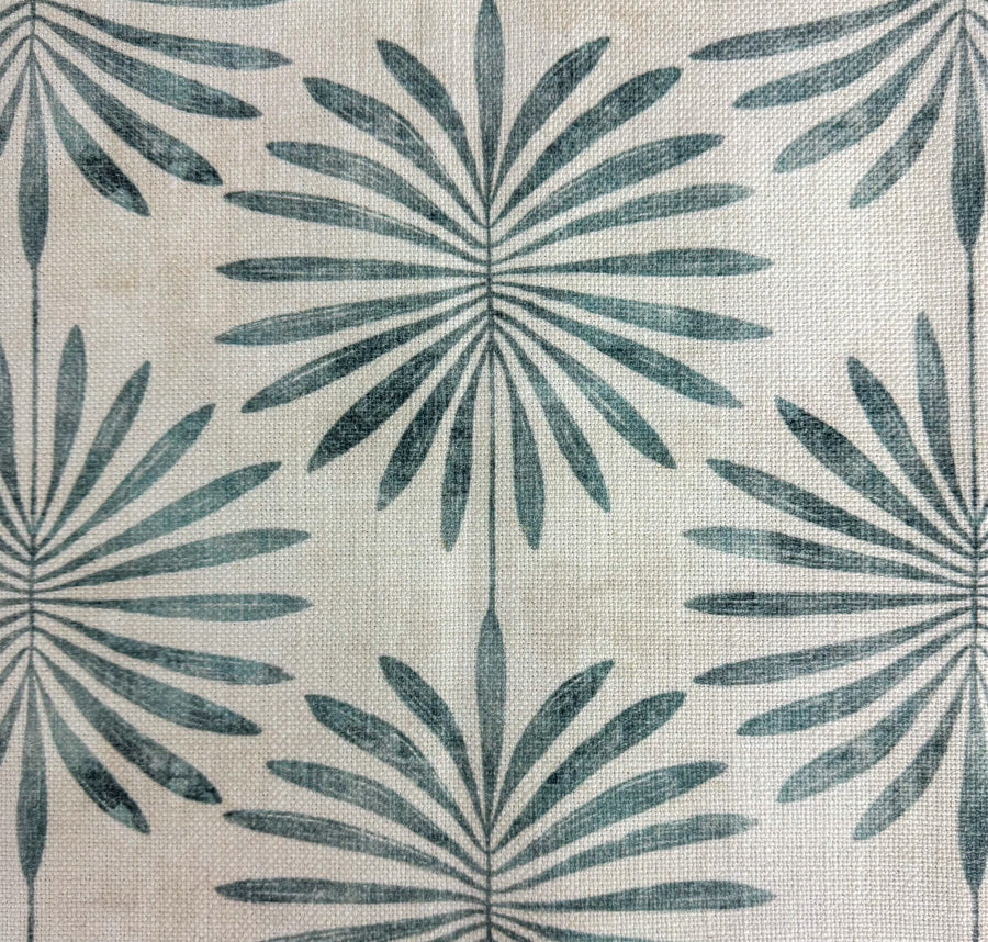 aqua floral drapery fabric by the yard