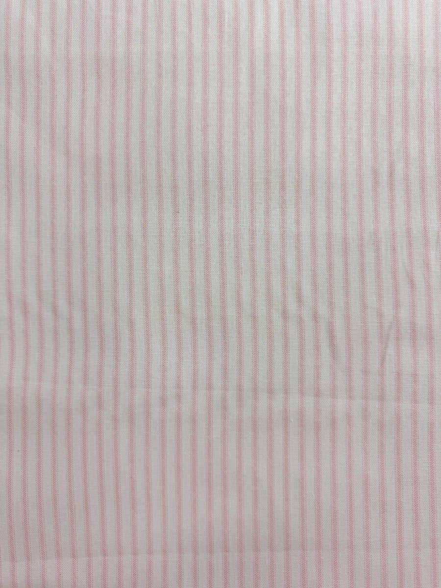 pink and white ticking stripe