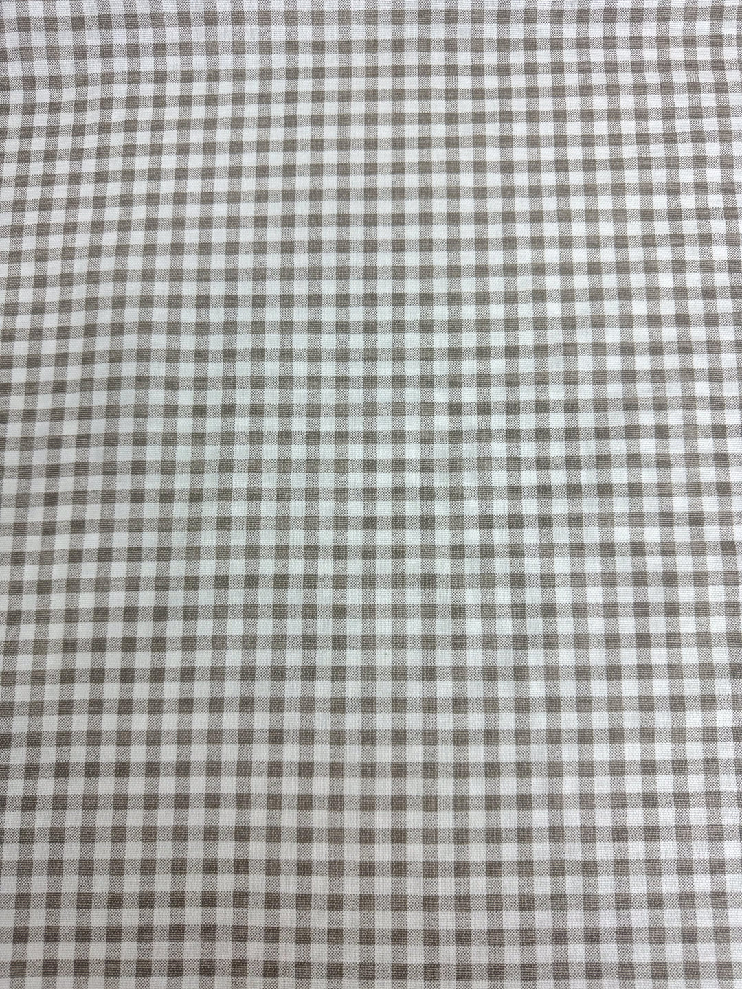 Beige, White, Checkered, Gingham, Cotton, Drapery, Upholstery, Bedding, Printed Fabric By the Yard