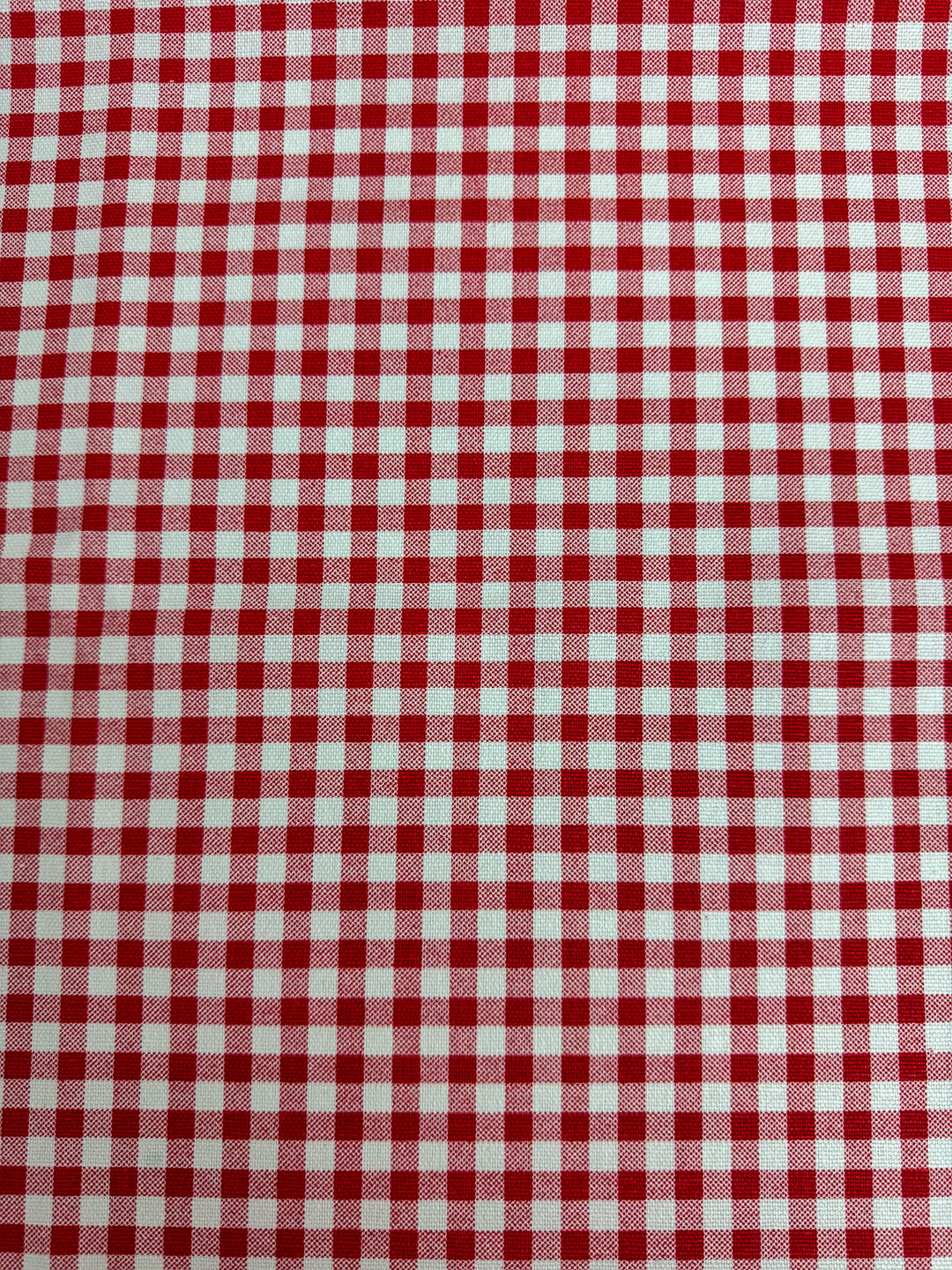 red, White, Checkered, Gingham, Cotton, Drapery, Upholstery, Bedding, Printed Fabric By the Yard