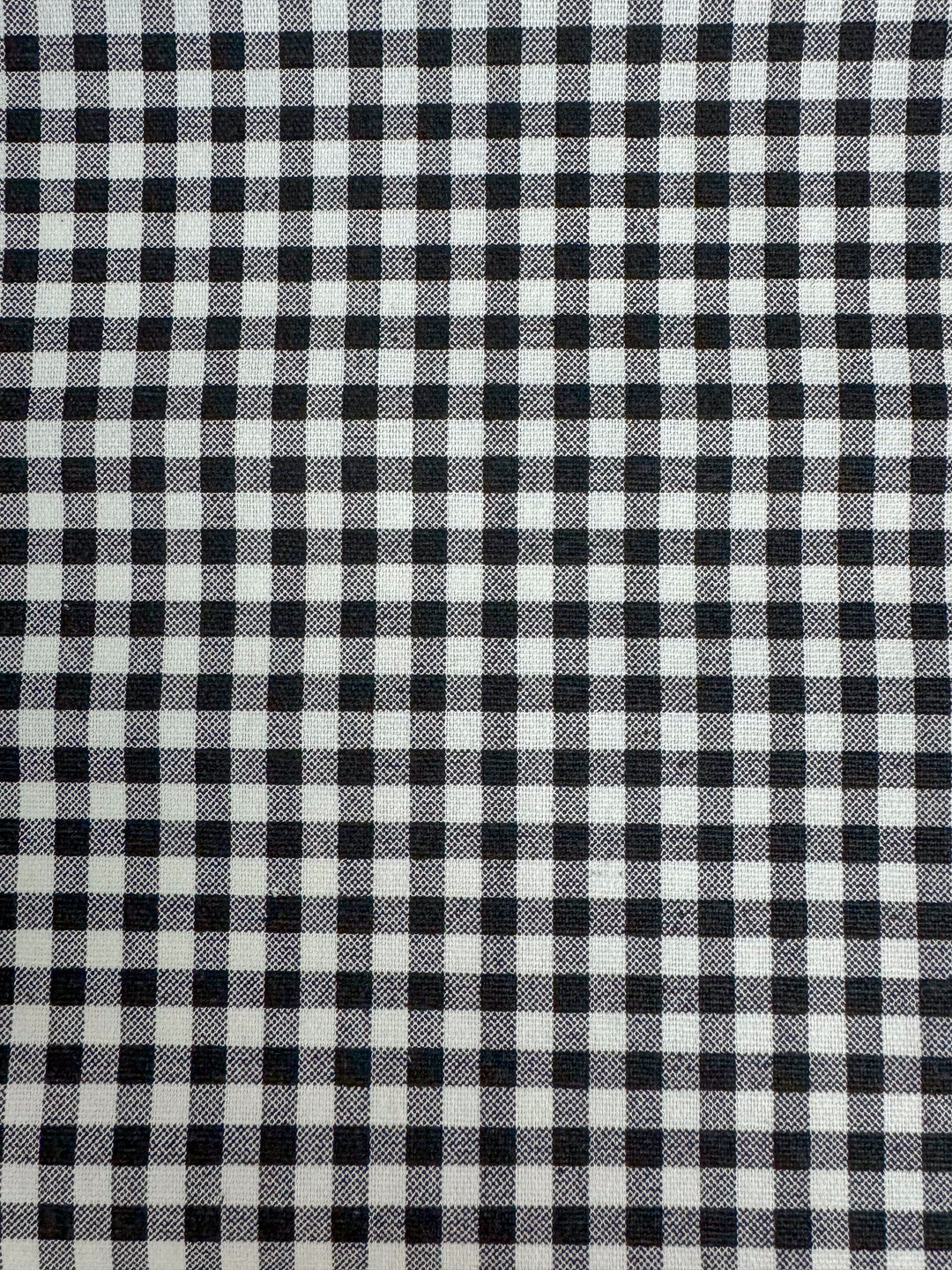 Black, White, Checkered, Gingham, Cotton, Drapery, Upholstery, Bedding, Printed Fabric By the Yard