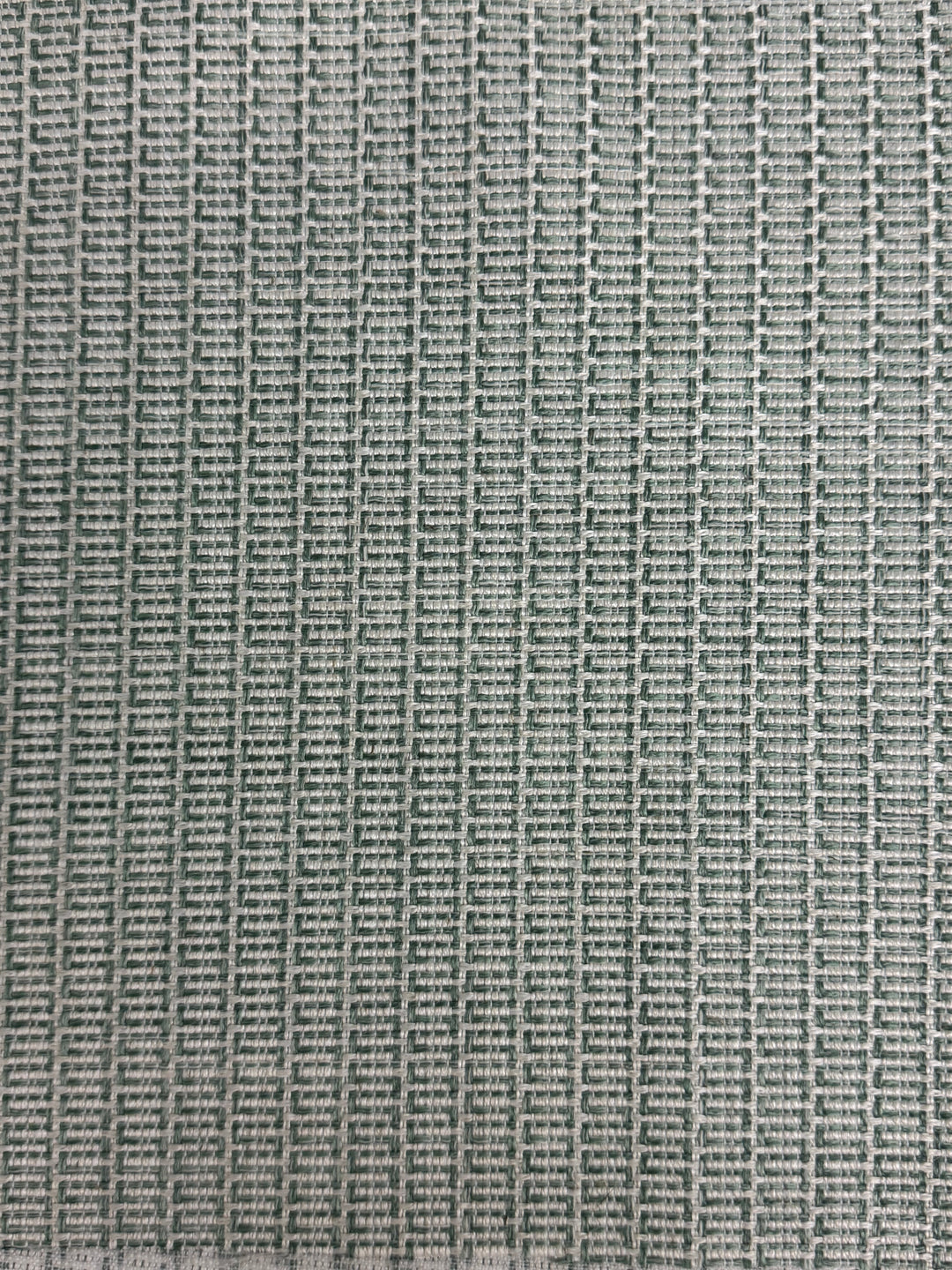 green woven geometric fabric