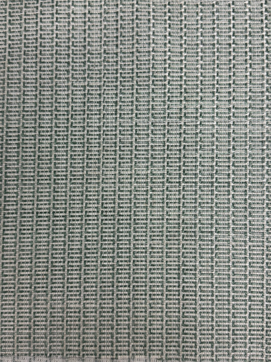 green woven geometric fabric