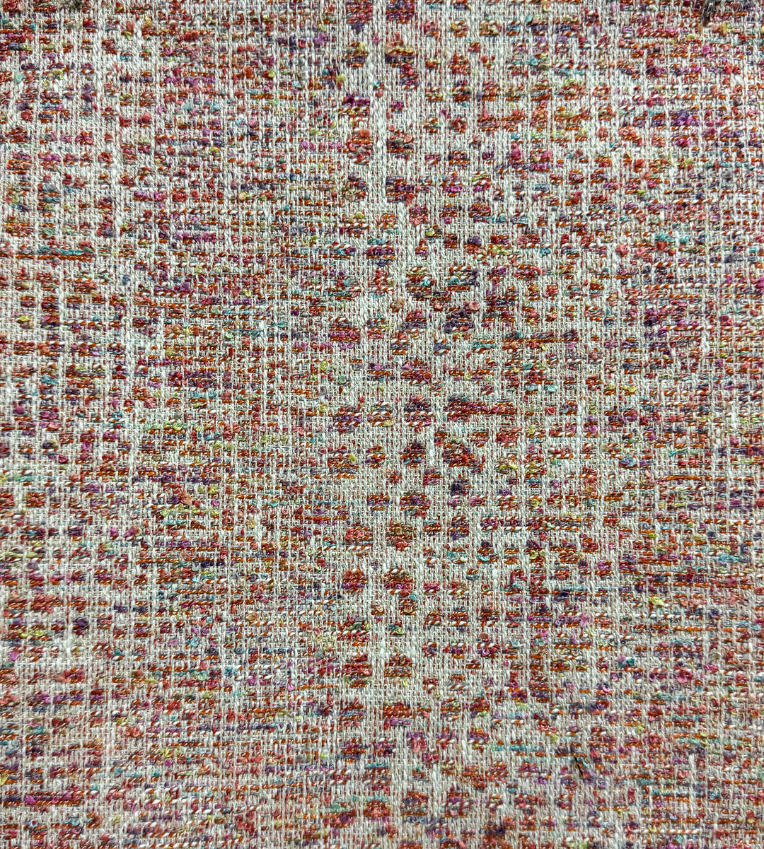pink and red dotted woven upholstery fabric