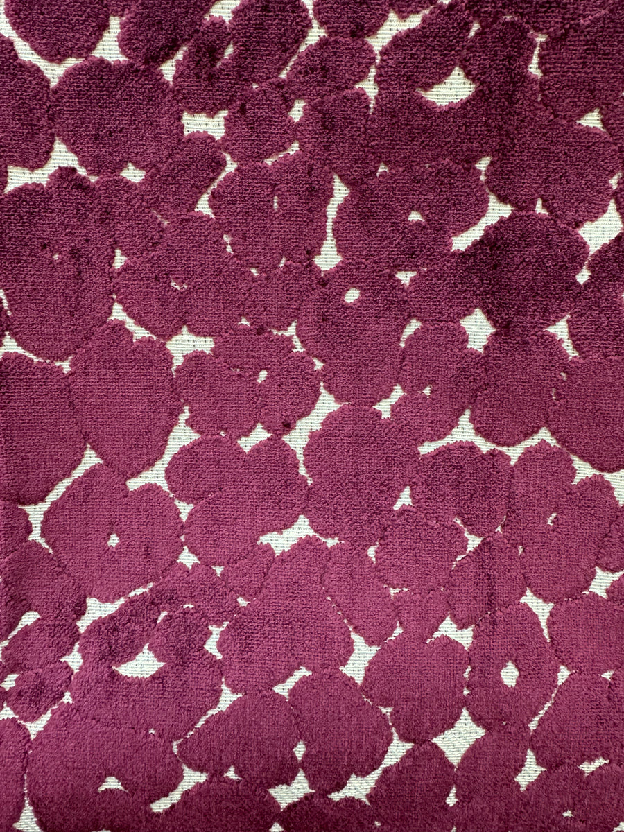 maroon, cheetah, velvet, upholstery fabric by the yard