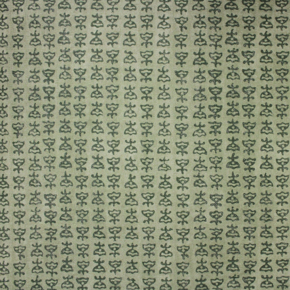 Textured green fabric pattern