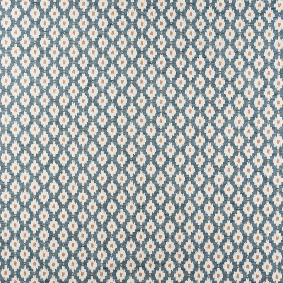 blue and gold ikat fabric