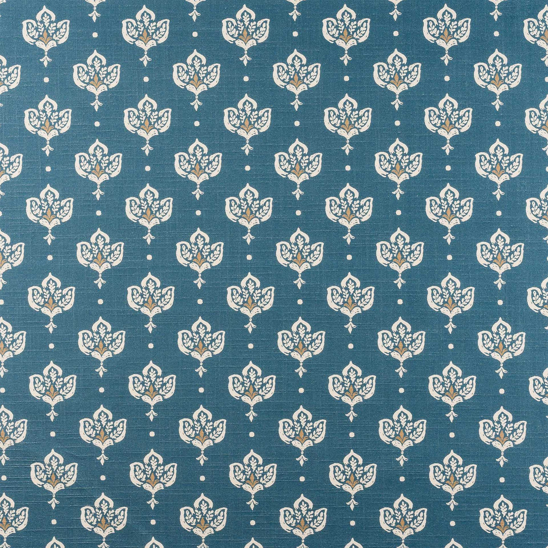 blue floral fabric