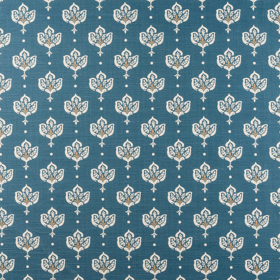 blue floral fabric