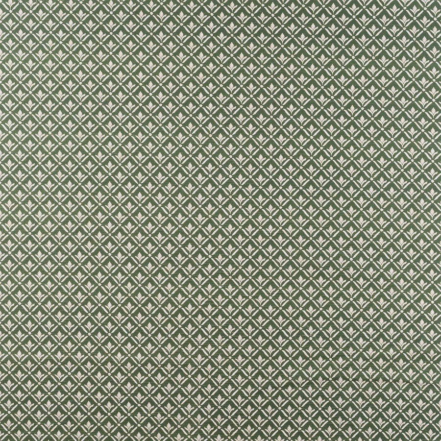 green and ivory floral fabric